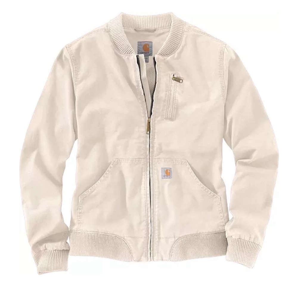 Carhartt Women's Cream Zip-Up Bomber Jacket